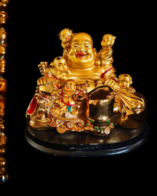 Laughing Buddha With Kids For Conception Luck